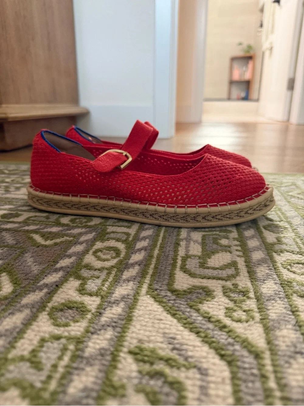 Rothy's Red Mary Jane Espadrilles Size 8.5